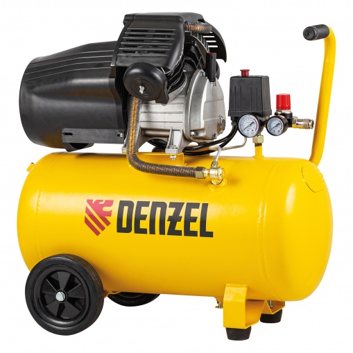 Компрессор Denzel DCV2200/50, прямой привод, 2.2 кВт, 50 литров, 380 л/мин